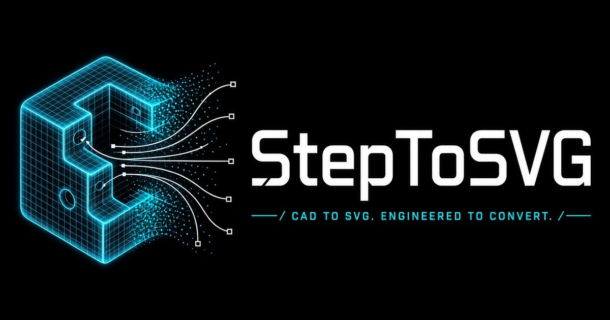 Step to SVG: a 3D CAD part turning into SVG vector lines